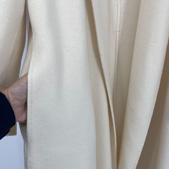 Joseph Double Face Cashmere Wool Blend Cenda Full Length Long Coat Open Front XL - Picture 6 of 16